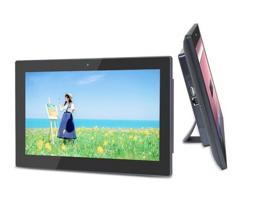 14 Inch full color 4G WIFI network LED LCD Android screen advertising signage video player with standing for desktop