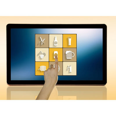Wall 43 inch capacitive touch screen monitor with Android or Win10/11 OS support portrait landscape display modes