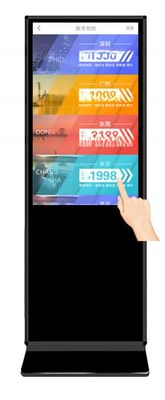 Ground standing 65 inch interactive self-service terminal kiosk touchscreen monitor (Win10/11 or Android OS) 4K UHD