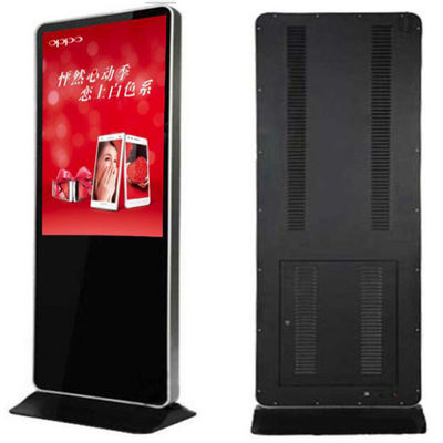 65" inch floor stand LCD totem Kiosk advertising signage monitor UHD 4K resolution supportHD-MI DP VGA input