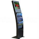 21.5" 22" inch floor standing advertising digital signage media player with brochure stand
