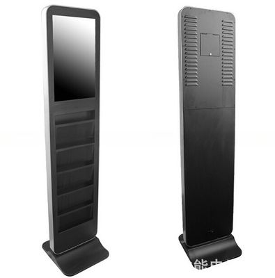 floor stand 22" inch TFT LED digital video advert player screen with brochure holder