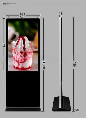 42inch alone standing digital LCD wifi TV for video advertising totem