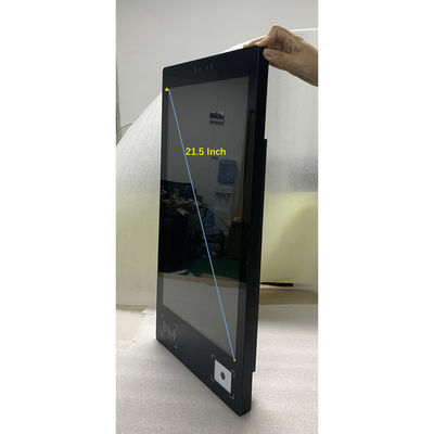 HMI 24 Inch Self Service Payment Kiosk Touch Panel PC With Camera RFID IC Reader QR Scanner
