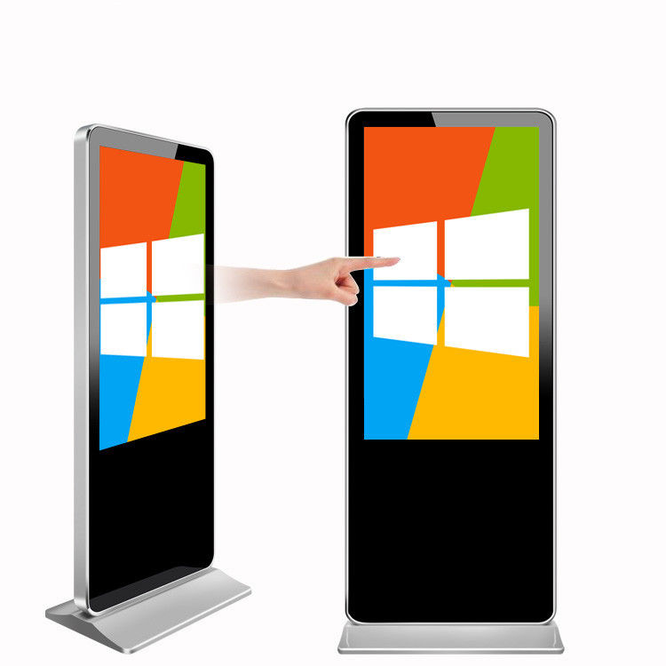 Ground standing 65 inch interactive self-service terminal kiosk touchscreen monitor (Win10/11 or Android OS) 4K UHD