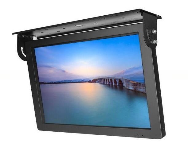 Metal Housing 18.5 Inch Coach Metro Bus Monitor LCD Media Display With Wide Voltage DC 12V 24V