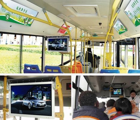 Metalowa ramka anty-shake 19 Inch Coach Metro Bus Wireless 4G Reklamy Monitor LCD
