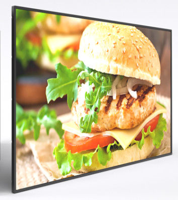 32 Inch Ultra Thin Narrow Bezel HD dipasang di dinding Tampilan Iklan Konektivitas Lanjutan